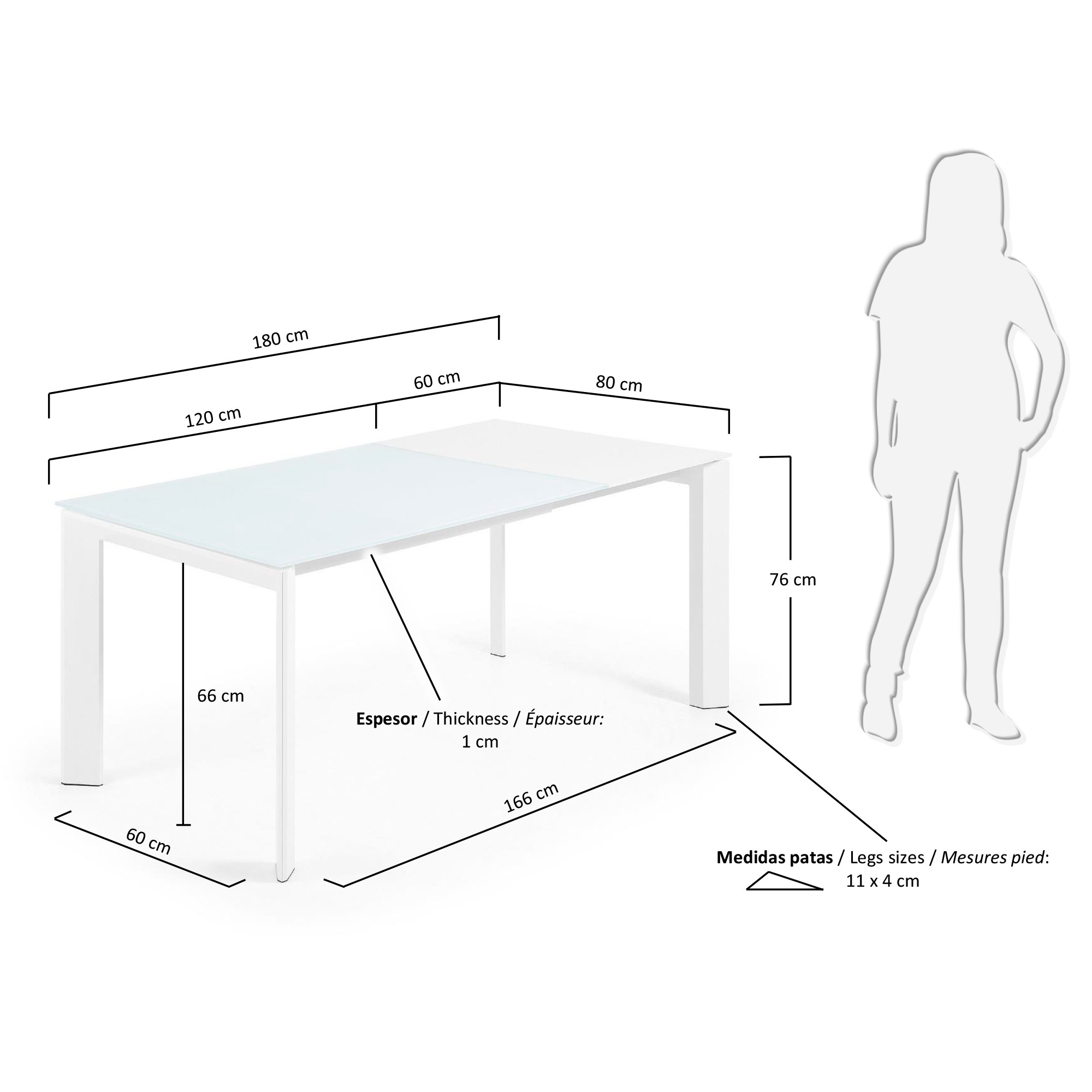 KAVE HOME Ausziehtisch AXIS