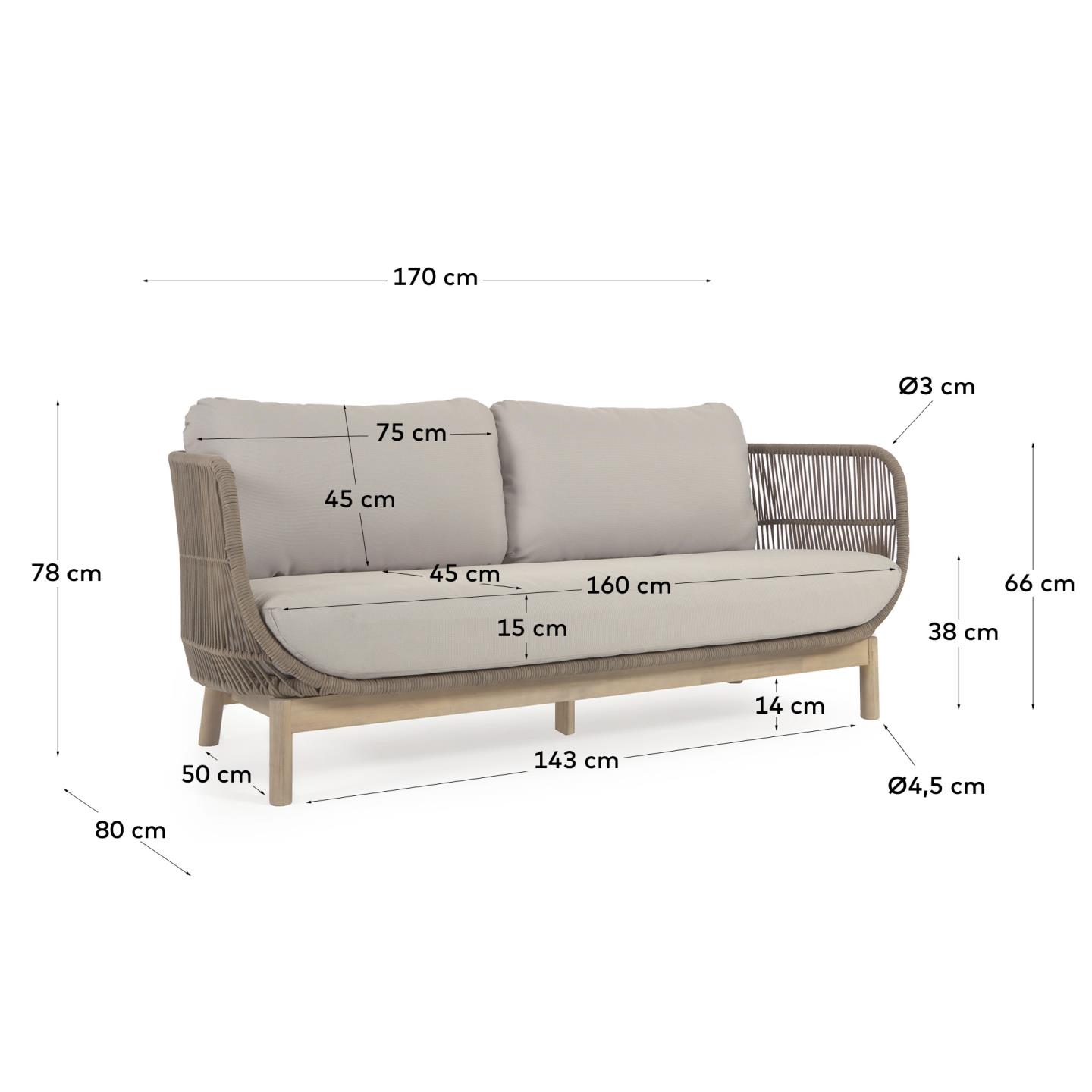 KAVE HOME Gartensofa CATALINA