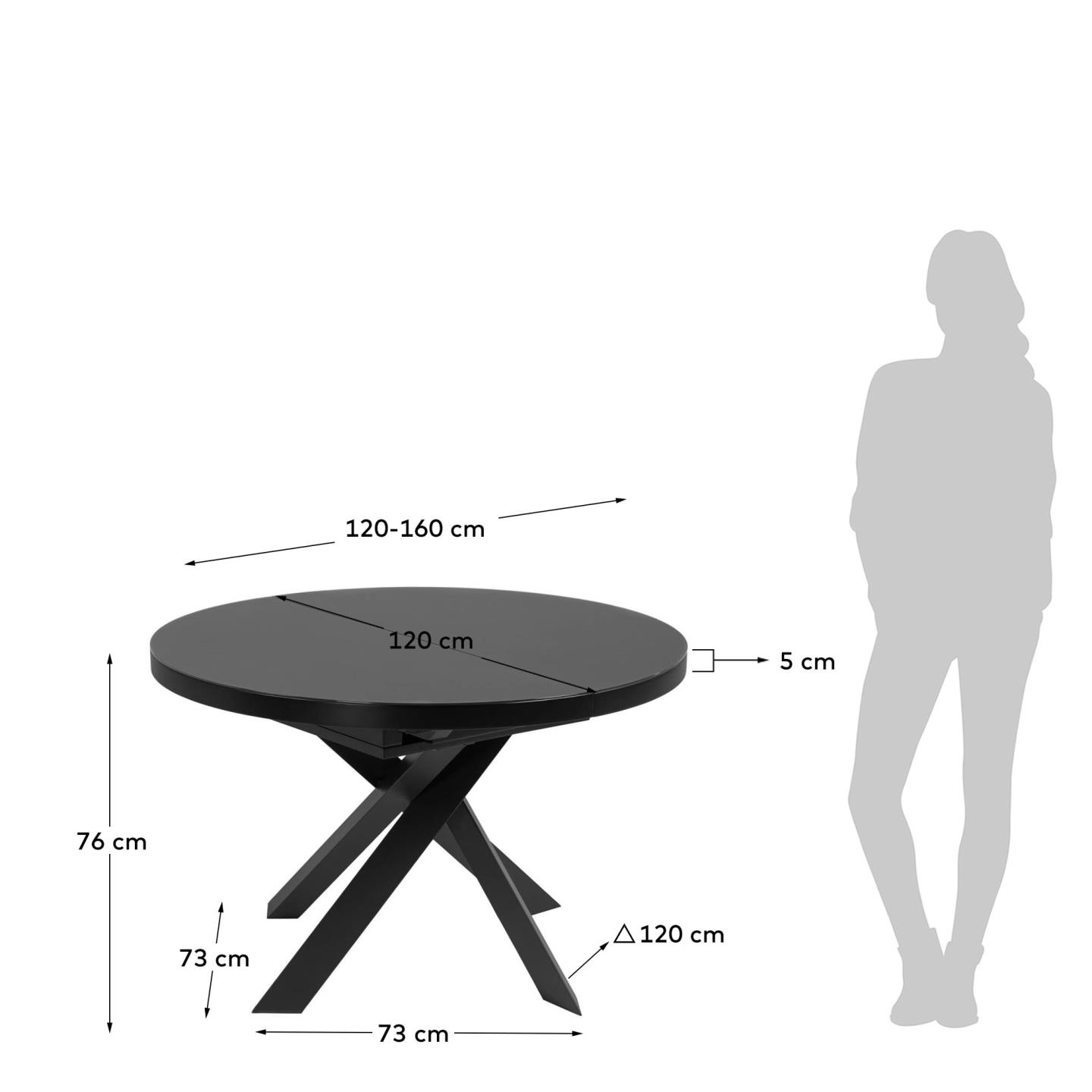 KAVE HOME Ausziehtisch VASHTI