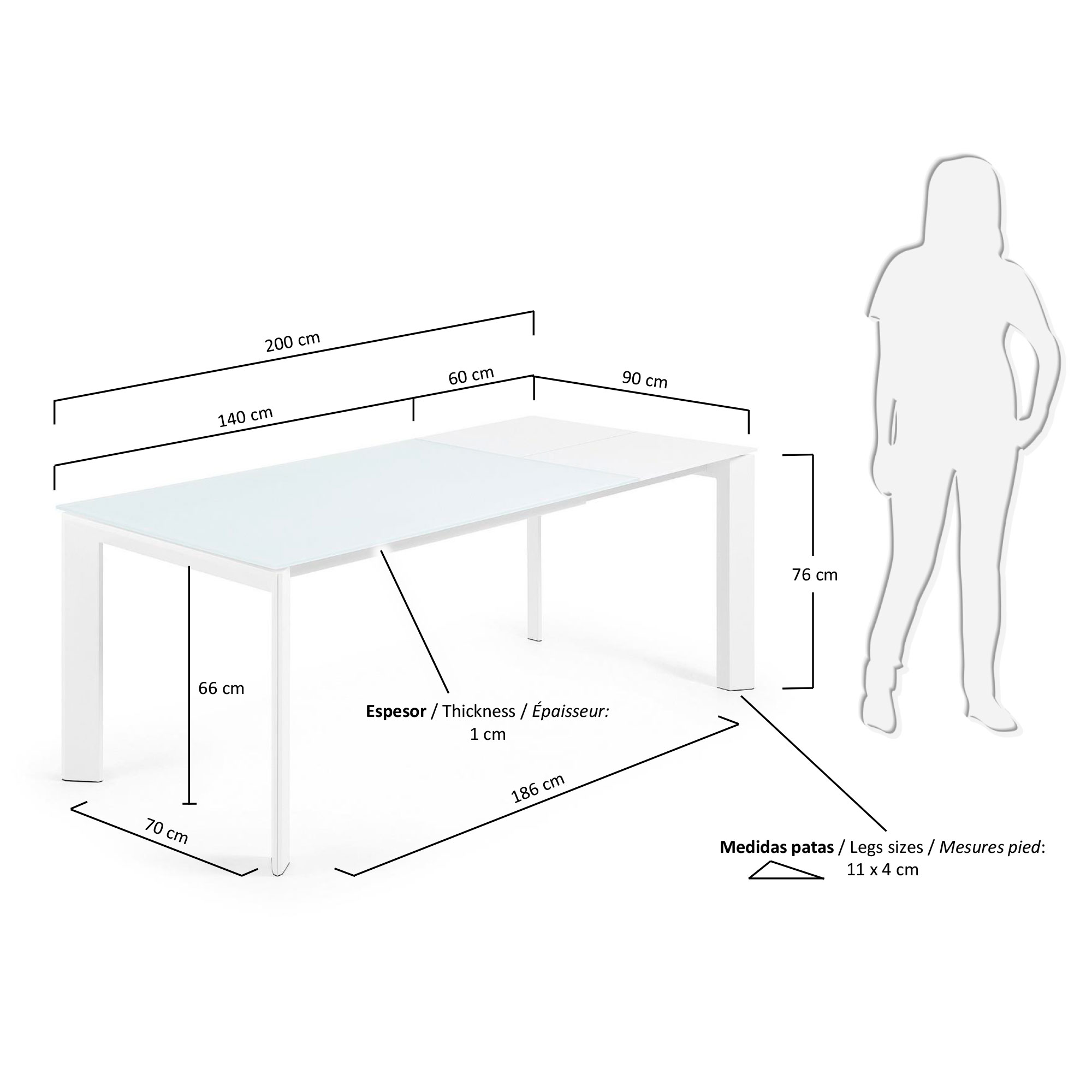 KAVE HOME Ausziehtisch AXIS