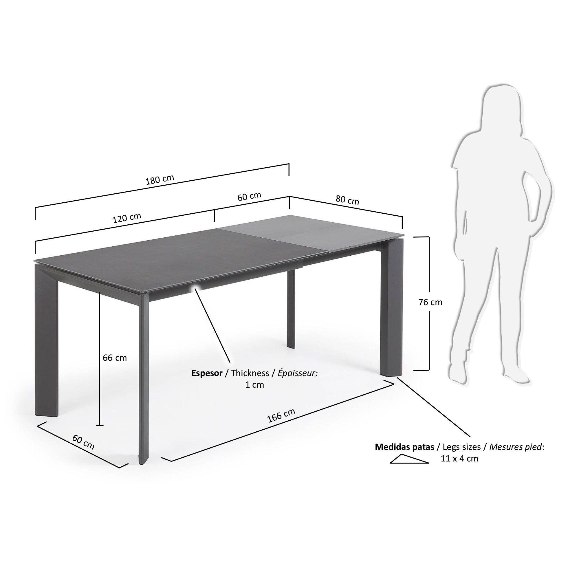 KAVE HOME Ausziehtisch AXIS