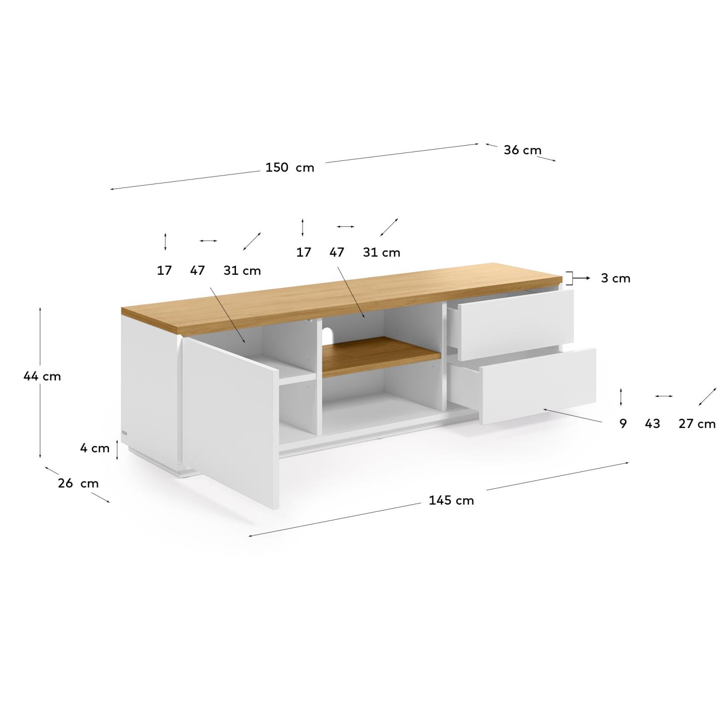 KAVE HOME TV-Möbel ABILEN