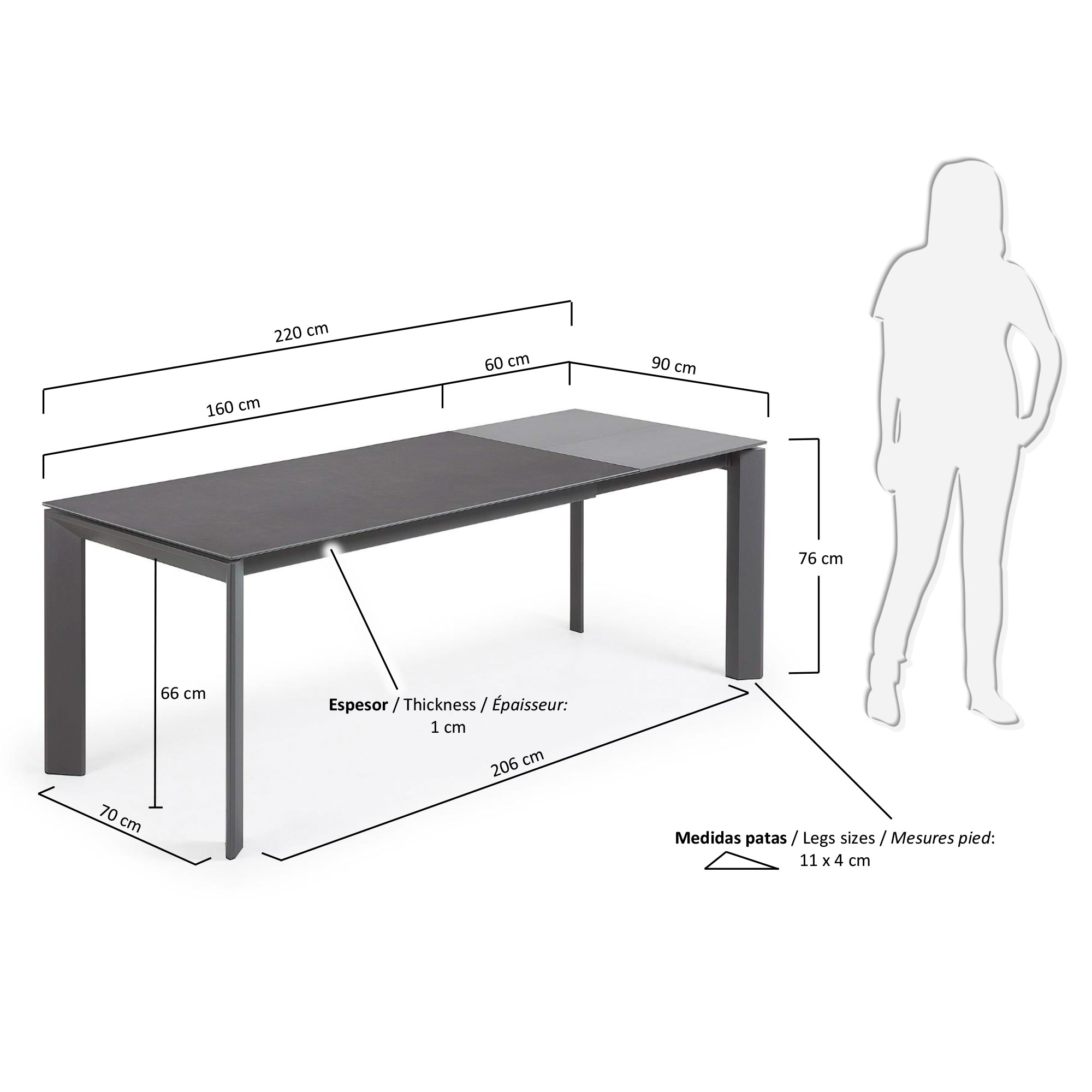 KAVE HOME Ausziehtisch AXIS