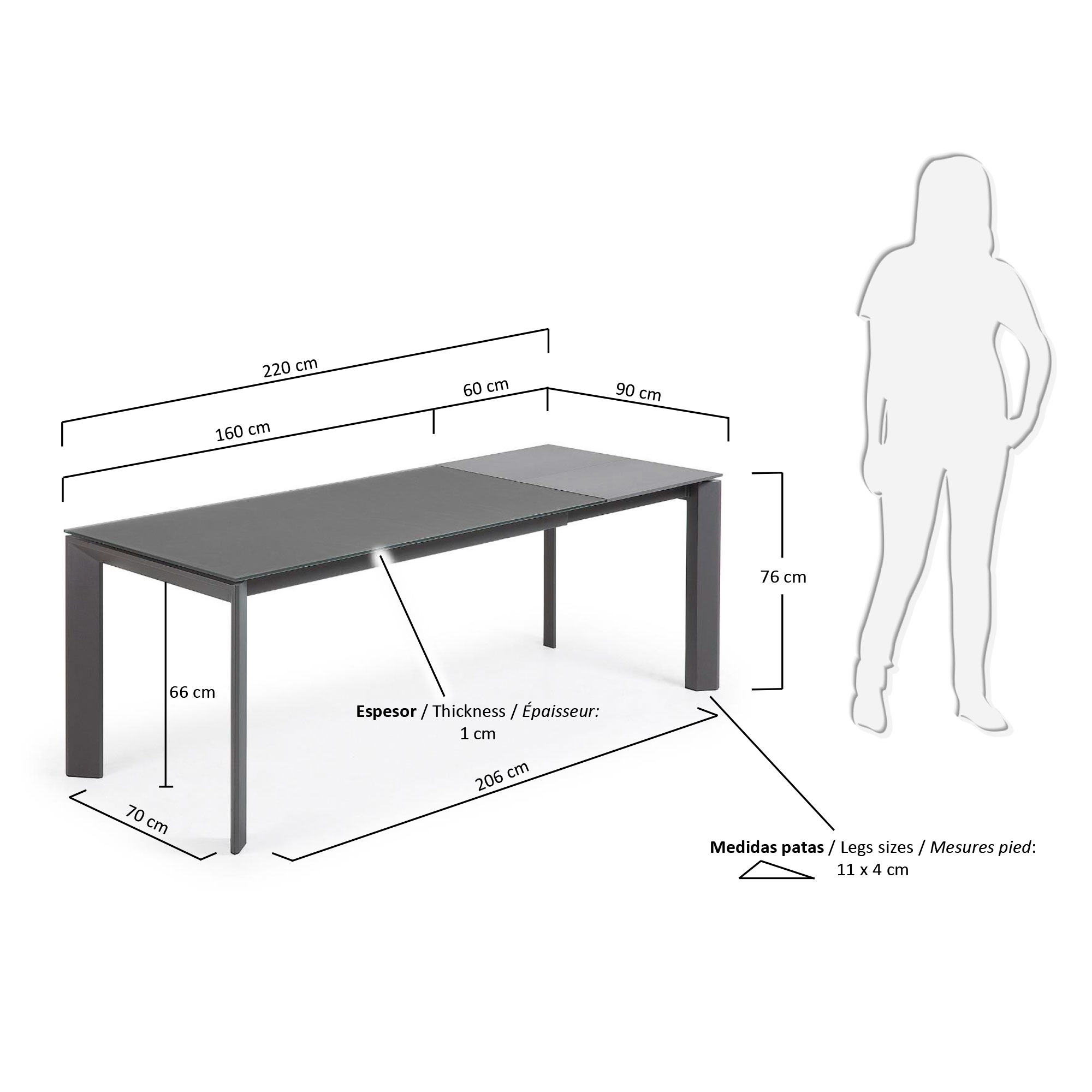 KAVE HOME Ausziehtisch AXIS