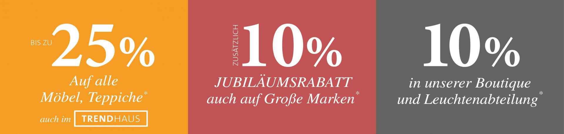 Entdecken Sie unsere exklusive Jubiläumsrabatte Jubiläumsrabatte