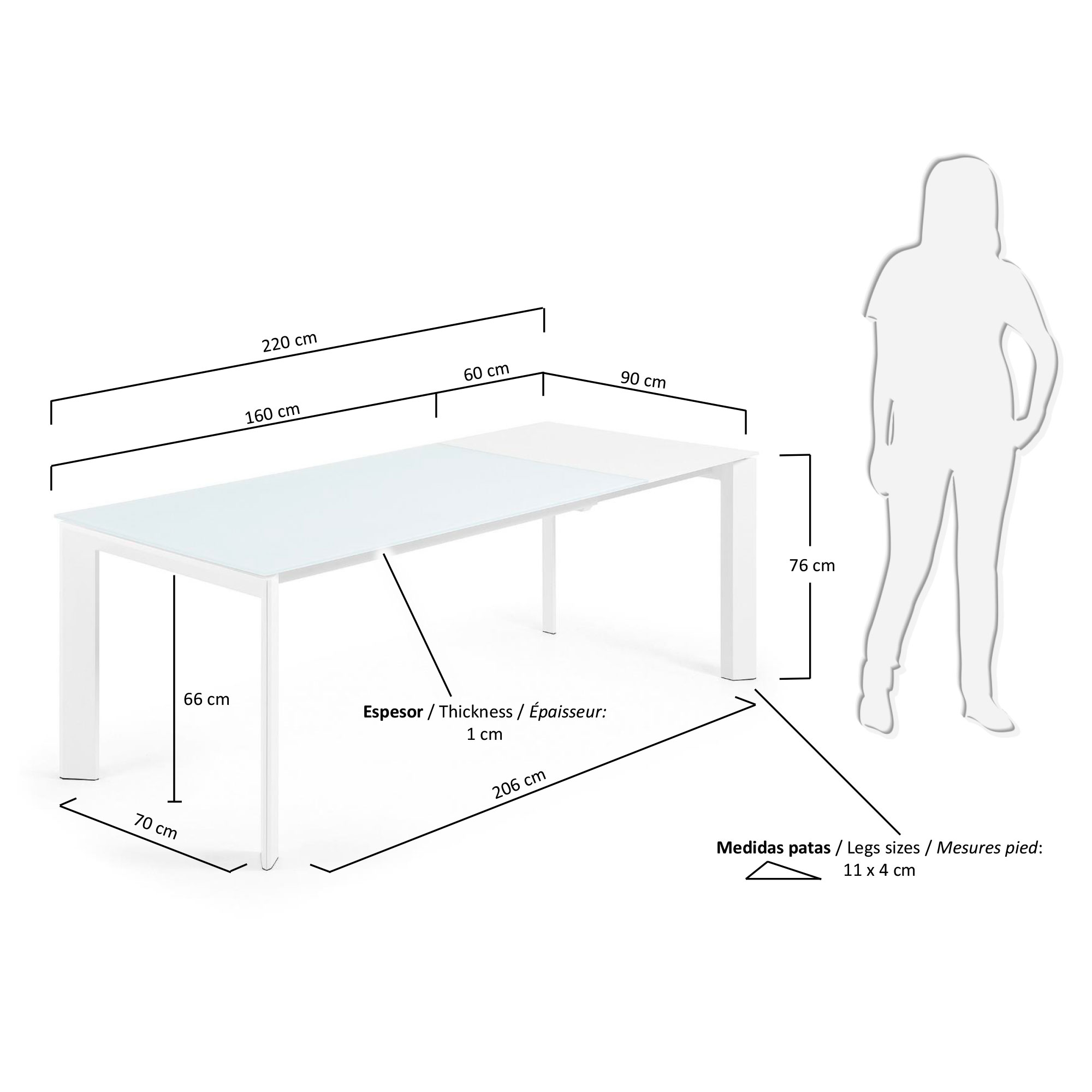 KAVE HOME Ausziehtisch AXIS