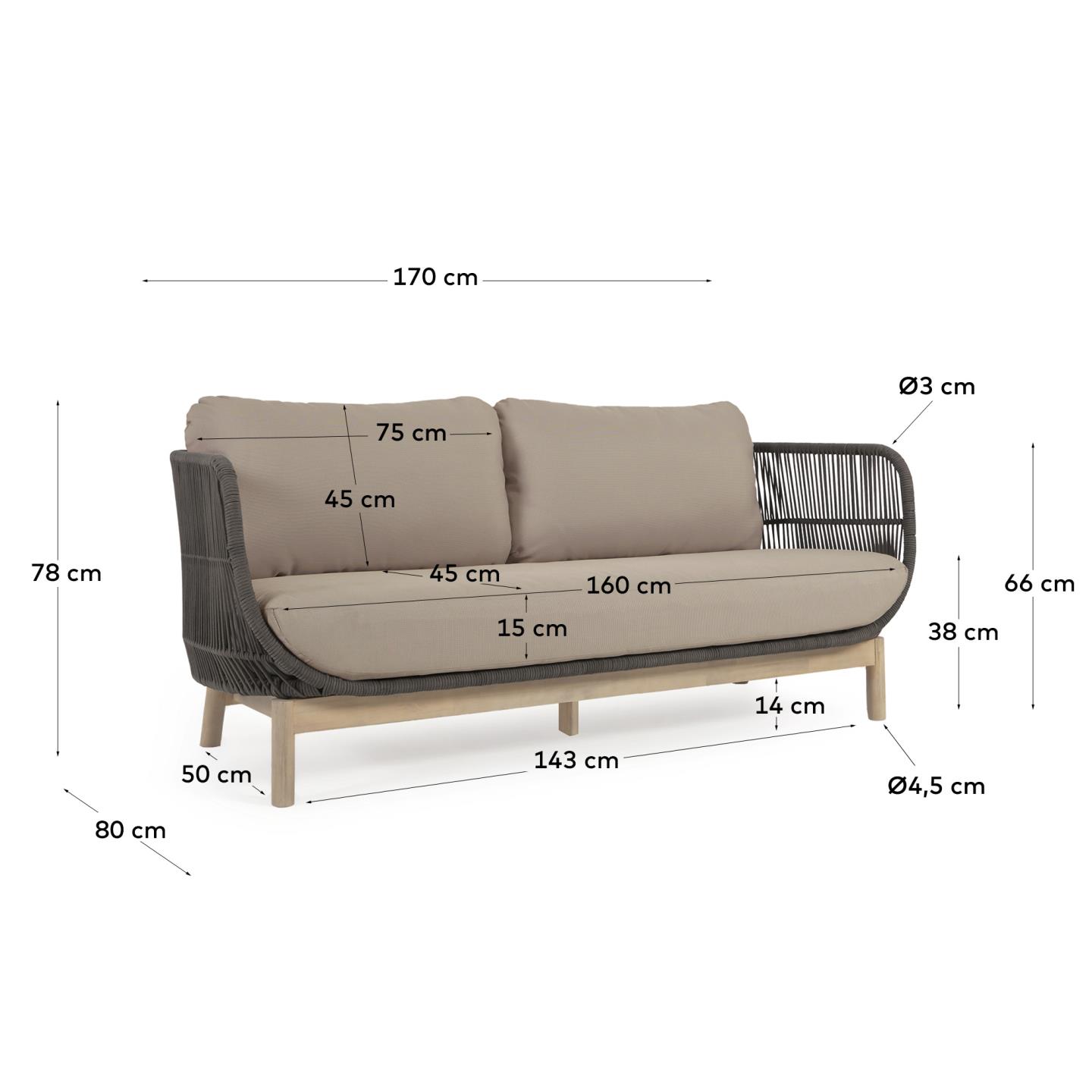 KAVE HOME Gartensofa CATALINA