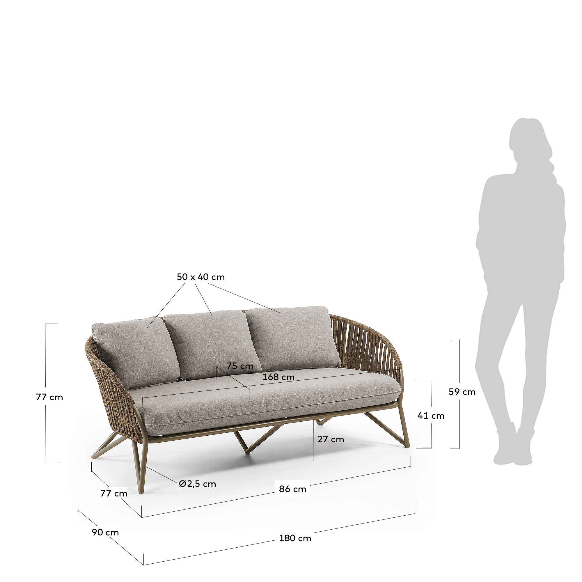 KAVE HOME Gartensofa BRANZIE