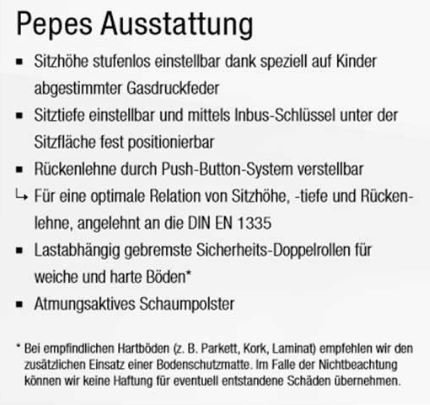 PAIDI Kinder-Schreibtischstuhl PEPE