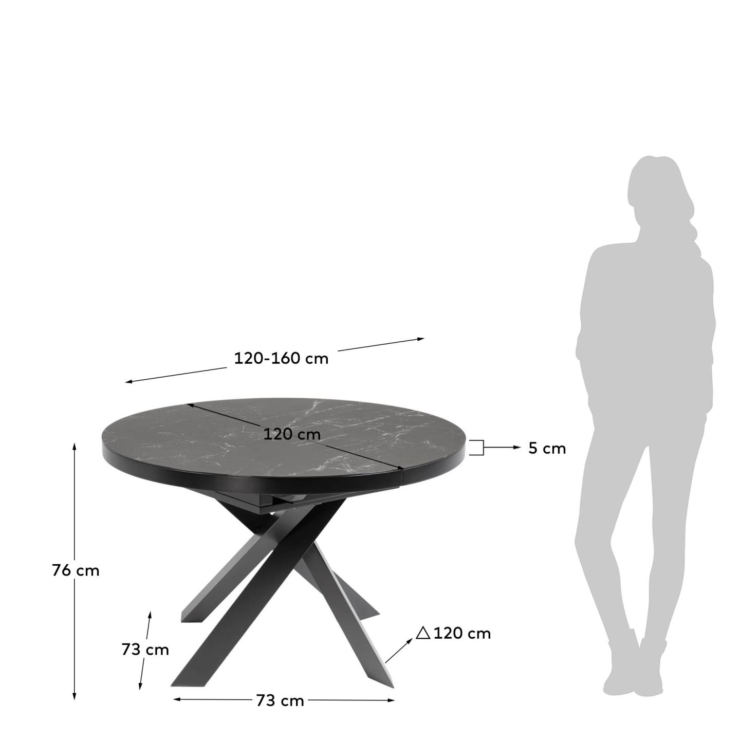 KAVE HOME Ausziehtisch VASHTI