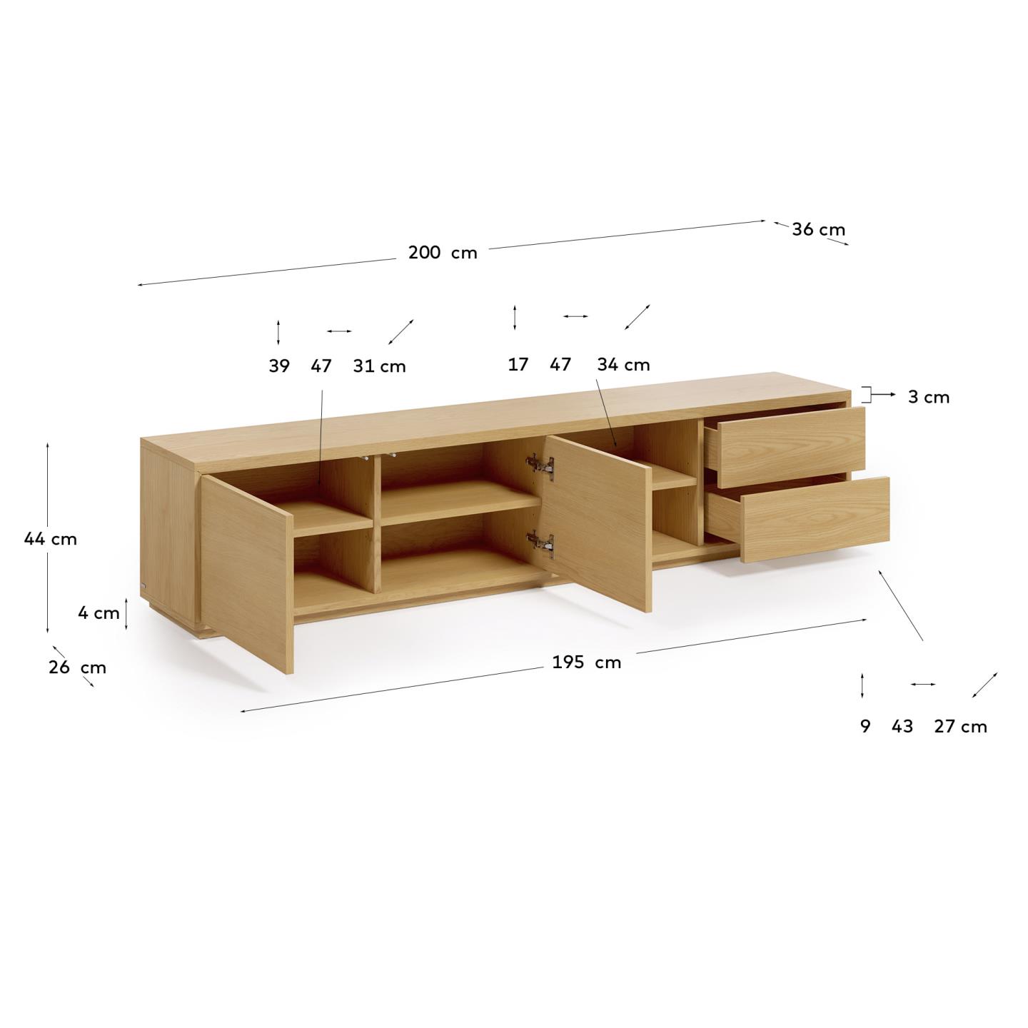 KAVE HOME TV-Möbel ABILEN