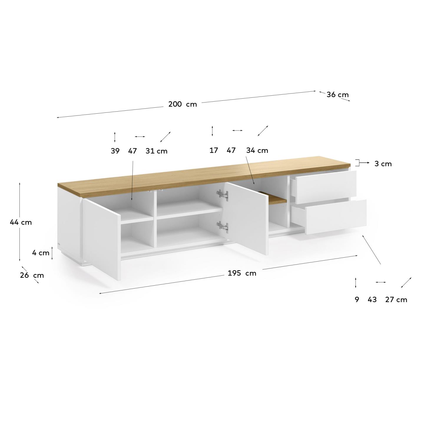 KAVE HOME TV-Möbel ABILEN