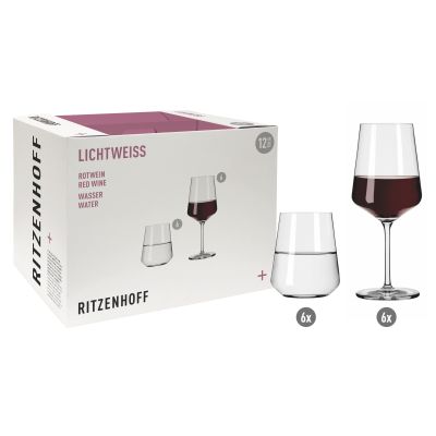 RITZENHOFF Rotwein- und Wasserglas-Set 12-tlg. LICHTWEIß JULIE